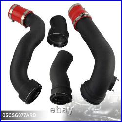 Aluminum Charge Pipe + Boost Pipe Hose Kit For BMW 535i 640i 740i F01/F02 N55